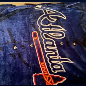 Blue Atlanta Braves Blanket